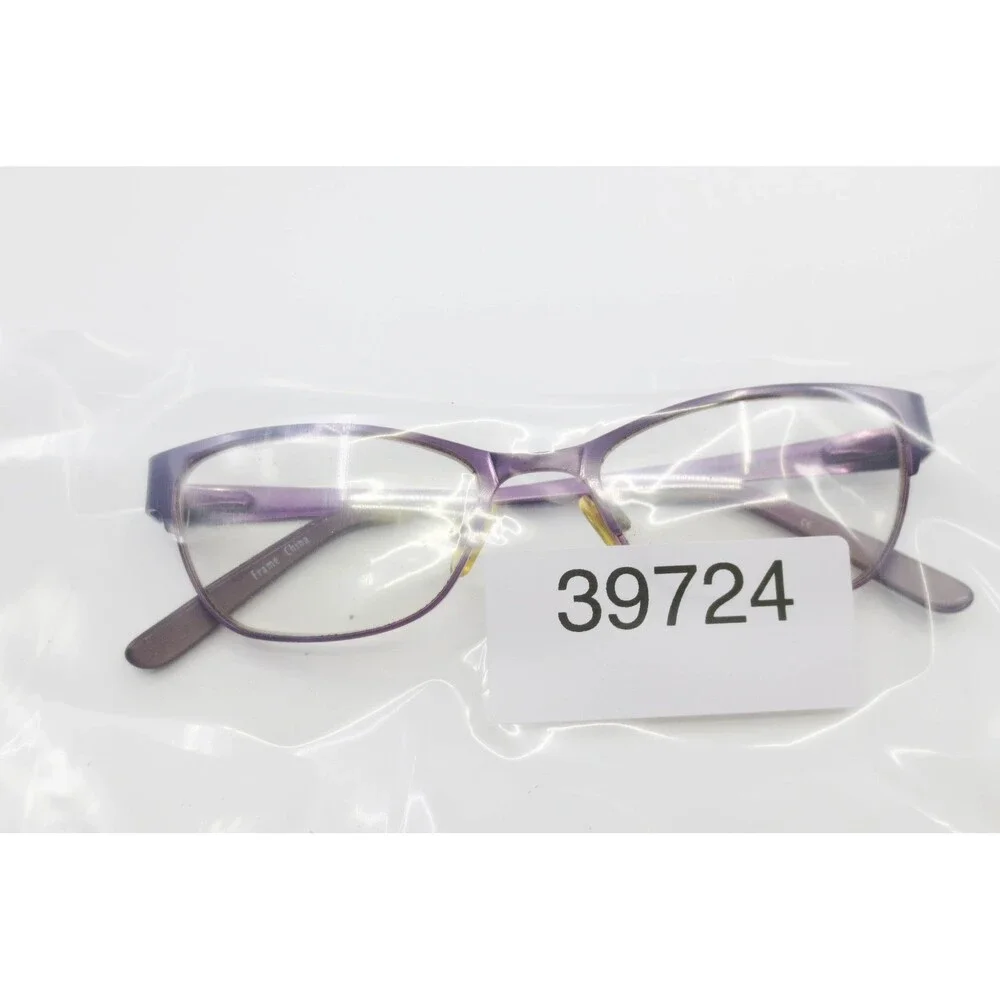 Junction City Hampton Plum Cat Eye Eyeglasses Purple Metallic Frames 49-17-135